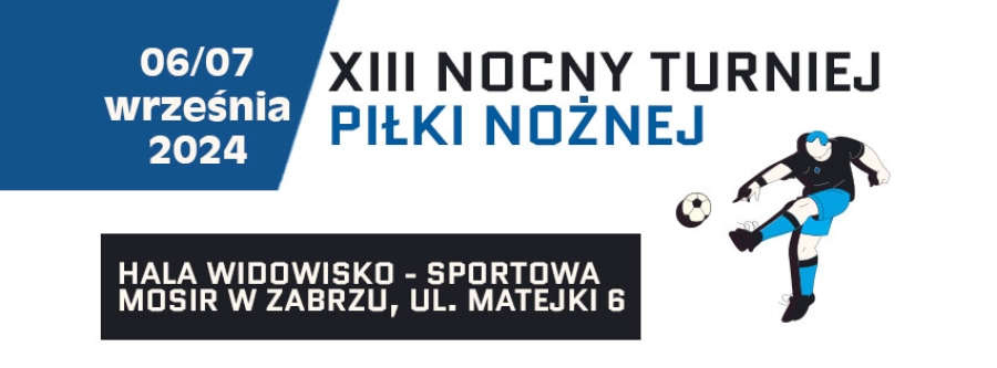 **Zapraszamy na XIII edycję Nocnego Turnieju Piłki Nożnej!** ⚽️