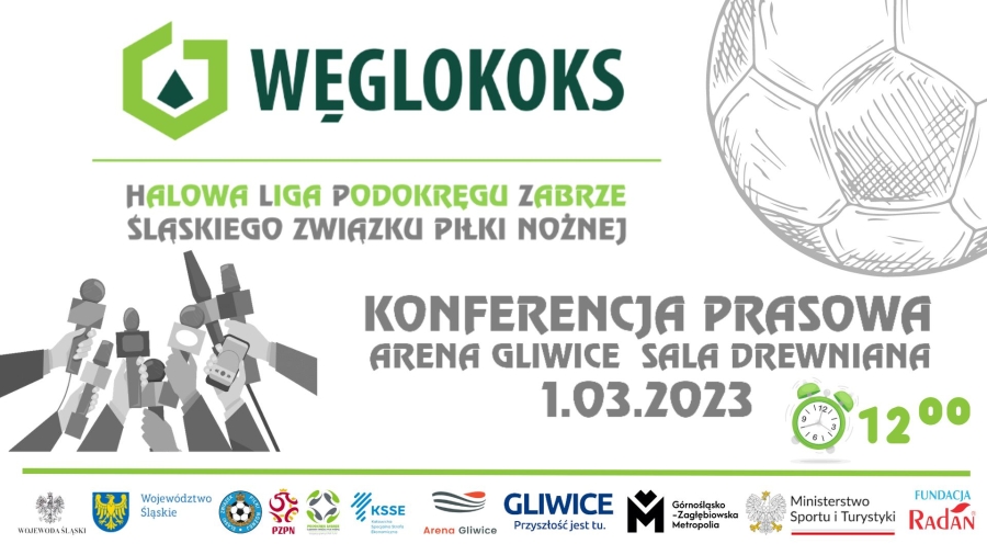 Już jutro – konferencja prasowa przed finałami Węglokoks Halowa Liga Podokręgu Zabrze Śląskiego Związku Piłki Nożnej