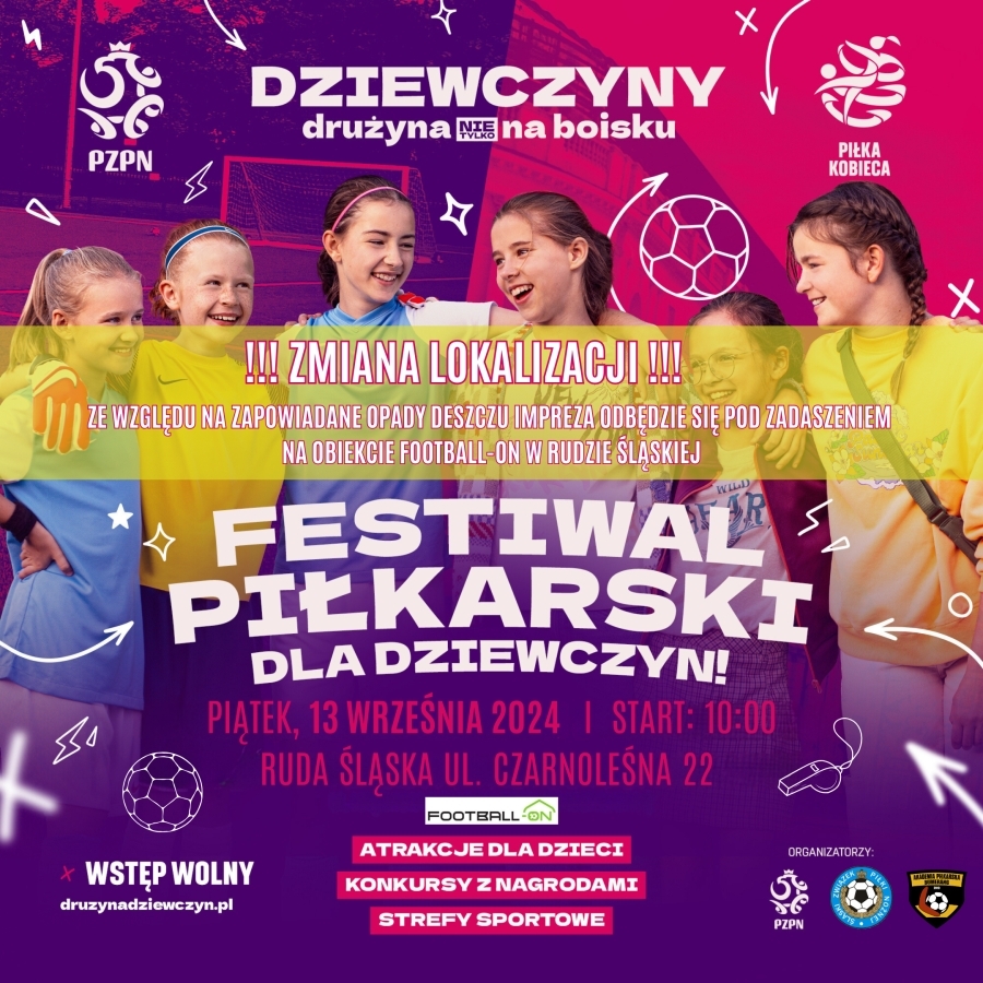 Zapraszamy na Festiwal Piłkarski dla Dziewczyn!